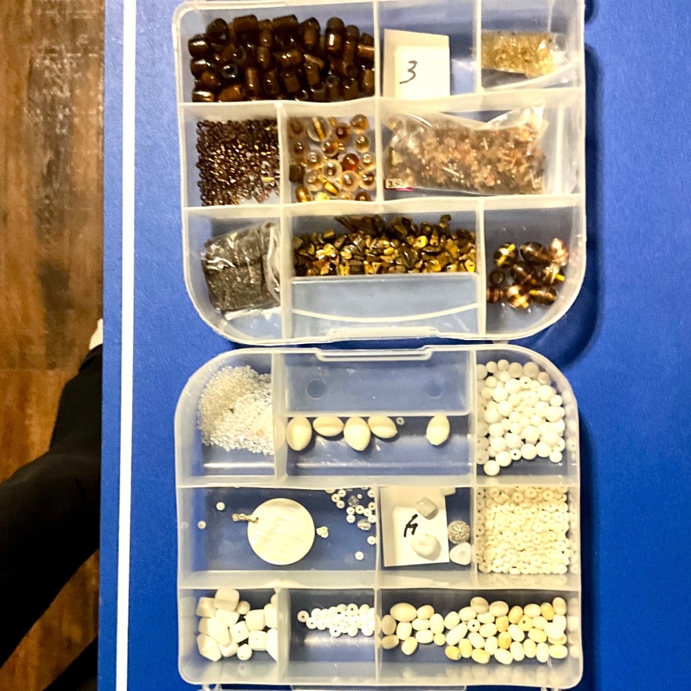 Jewelry making supplies, beads, crystals, findings & misc+ storage cases (3 & 4)